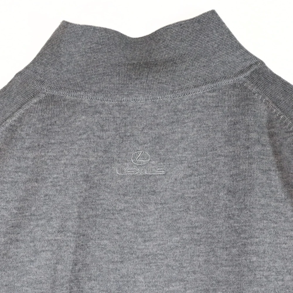 Fairway & Greene Quarter Zip Sweater Mens XL Grey Lined Merino Wool Golf Lexus‎